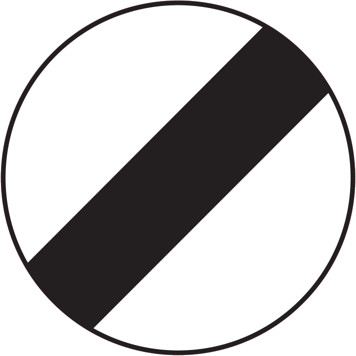 National Speed Limit Sign